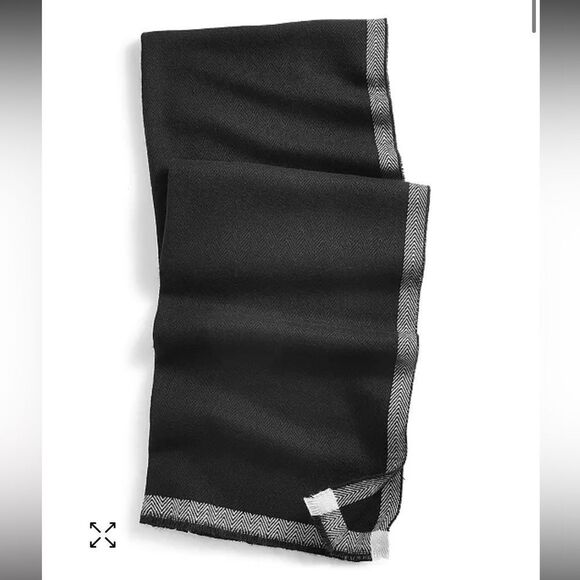 Alfani Men's Solid Tipped Scarf Black - Picture 1 of 1